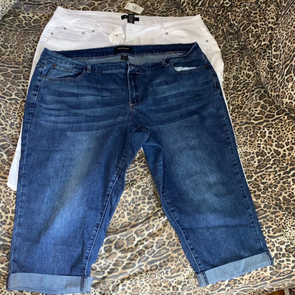 2 Pairs Of Ashley Stewart Capris